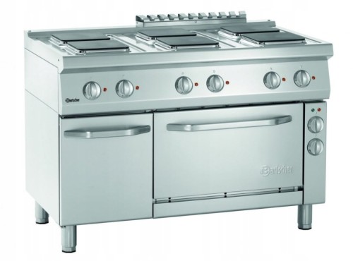 Kuchnia 6-Płytowa Elektryczna 6x2,6 kW + Piekarnik Termoobieg 1/1 Gn Bartsc