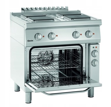 Kuchnia 4-Płytowa Elektryczna 4x2,6 kW + Piekarnik Termoobieg 1/1 Gn Bartsc
