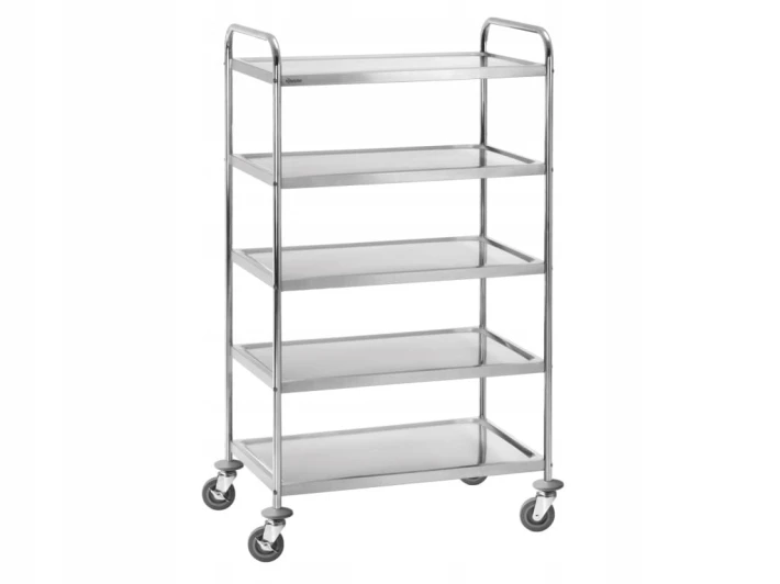 WÓZEK TRANSORTOWY HOTELOWY 5 PÓŁEK INOX BARTSCHER