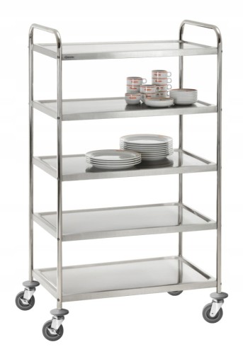 WÓZEK TRANSORTOWY HOTELOWY 5 PÓŁEK INOX BARTSCHER