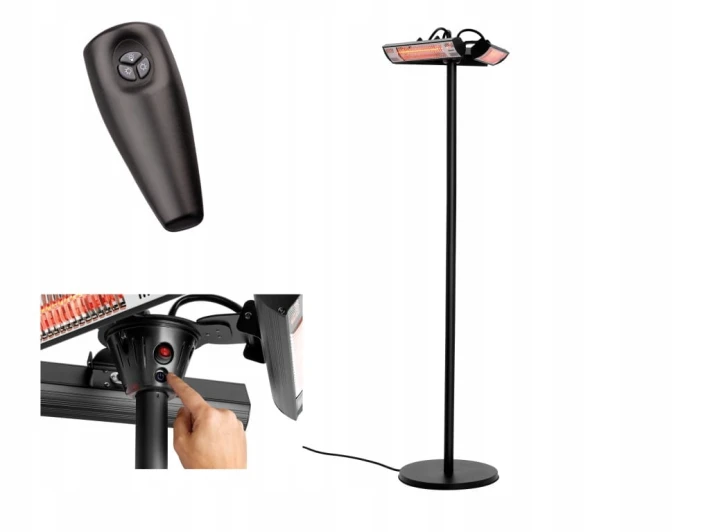 Lampa stojąca Bartscher 3000 W czarny