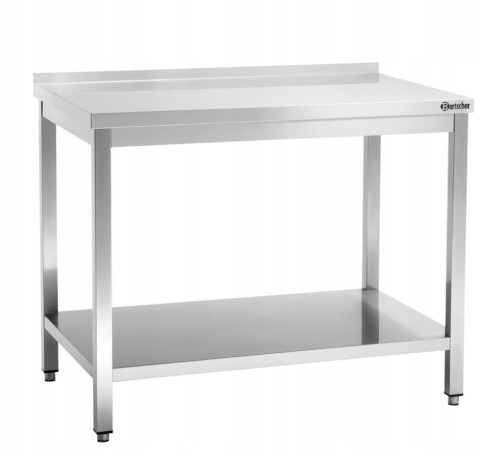 Stół Przyścienny z Półką Nierdzewny 1000x600x850mm Bartscher 308106