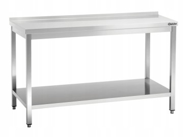 Stół Przyścienny z Półką Nierdzewny 1600x700x850mm Bartscher 308167