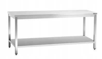 Stół Centralny z Półką Nierdzewny 2000x600x850mm Bartscher 307206