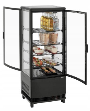 Witryna Chłodnicza Mini 98L Czarna 425x425x1090mm Bartscher 700698
