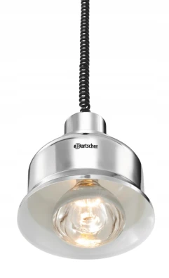 LAMPA GRZEWCZA NA PODCZERWIEŃ SUFITOWA SREBRNA