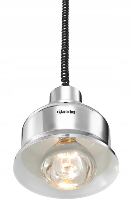 LAMPA GRZEWCZA NA PODCZERWIEŃ SUFITOWA SREBRNA