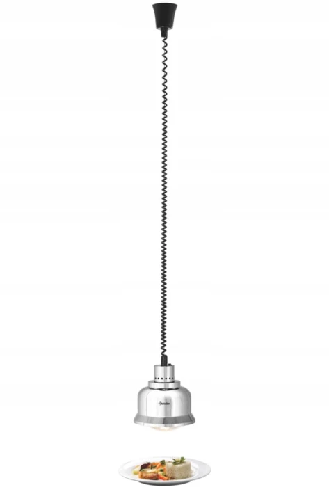 LAMPA GRZEWCZA NA PODCZERWIEŃ SUFITOWA SREBRNA