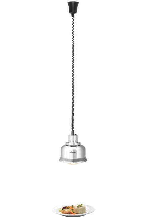 LAMPA GRZEWCZA NA PODCZERWIEŃ SUFITOWA SREBRNA