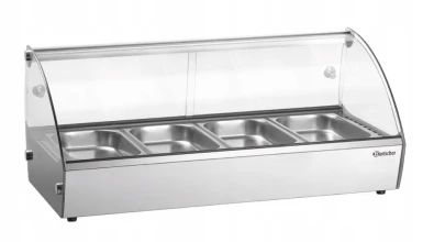 BEMAR Z OSŁONĄ WITRYNA GRZEWCZA 500W + 4 x GN 1/3