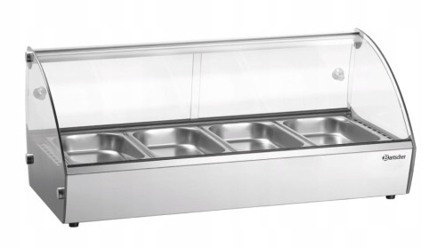 BEMAR Z OSŁONĄ WITRYNA GRZEWCZA 500W + 4 x GN 1/3