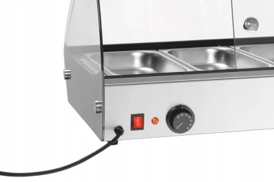 BEMAR Z OSŁONĄ WITRYNA GRZEWCZA 500W + 4 x GN 1/3