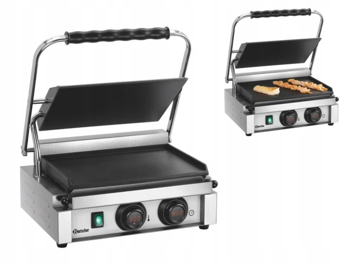 Grill kontaktowy cyfrowy gładki 2200W Bartscher