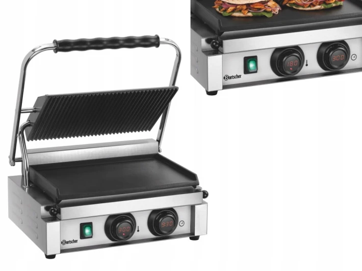 Grill kontaktowy cyfrowy dół gład 2200W Bartscher