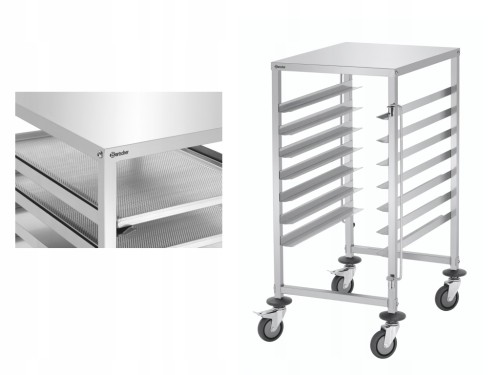 WÓZEK KELNERSKI HORECA NA 7 BLACH 600 x 400 mm