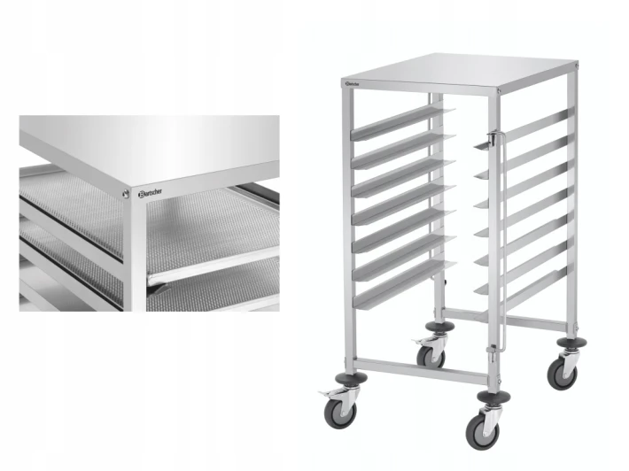 WÓZEK KELNERSKI HORECA NA 7 BLACH 600 x 400 mm